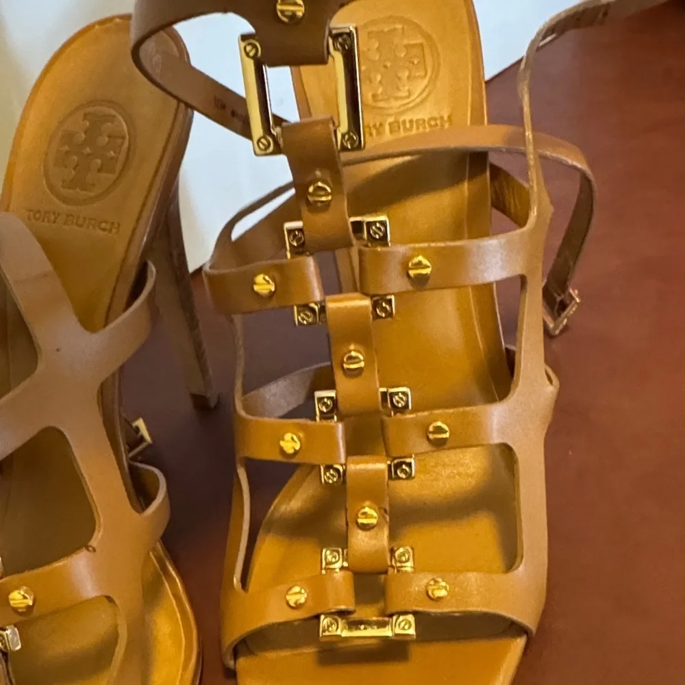 Tory Burch Light Brown Strappy Heels